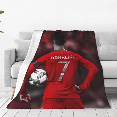 Kerota 7 Ronaldo Ultra-Soft Micro Travel Fleece pehmopeitot kotisänkyyn, sohvalle, olohuoneeseen ABD19673 50x40in 125x100cm