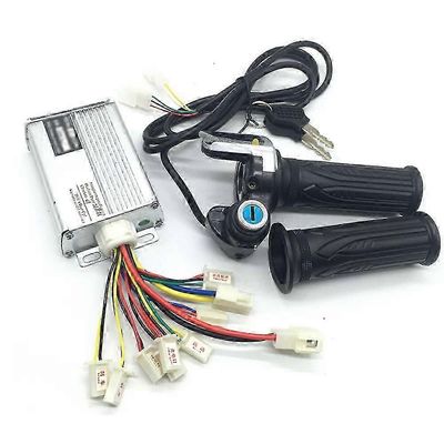 36v 1000w harjattu ohjain peukalon kaasukahvasarja lukolla sähköinen polkupyörän nopeudensäädin fo Musta