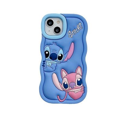 Eocici Kompatibel med iPhone 6/7/8 / SE / XR / 11/12/13/15 Case,Cute Lilo Stitch Soft Silicone Protector Case Cover for telefon 6 7 8 SE