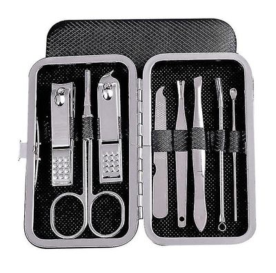 Zhuopai Gave Nail Care Kit Manicure Grooming Sæt med Travel Case 19 Piece sort