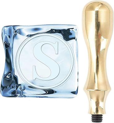 Ice Stamp S Letter Ice Cube -leima irrotettavalla messinkipäällä ja metallikahvalla 1,2 tuuman jäämerkkileima jääkuutioille Cocktail-viski Mojito-j...