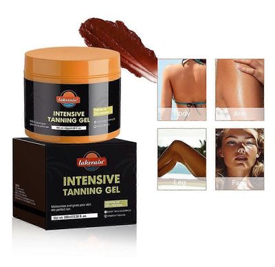 unbrand Carroten Intensive Tanning Gel - Instant Tan Enhancer - Rusketuksen kiihdytin kookosöljyllä sekä A- ja E-vitamiinilla - Solariumrusketuksen...