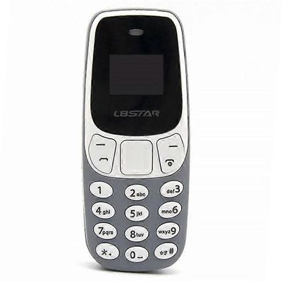 L8STAR BM10 Dual SIM Bluetooth-yhteensopiva minibaaripuhelin 2G GSM 0,66 tuuman näytön matkapuhelin Harmaa
