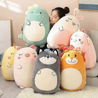 45/80CM Squishy Toy Kawaii Animal Fat Dinosaur Shiba Inu Dog Pehmolelut Söpö Rabbit Doll Girls Bed Sleeping CushionTäytetyt eläimet