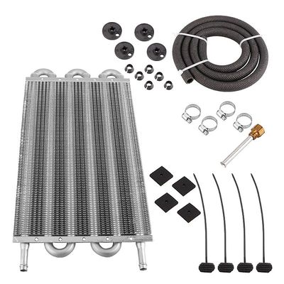 4 rad 6 rad 8 rad kraftig fjernoverføring olje kjøler radiator omformer Sølv 6 Rows