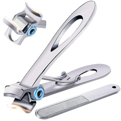 Toenail Clipper Professionel rustfrit stål Foot Pedicure Cutter Nail File Fingernegl Trimmer Fjern Callus Hånd Tool