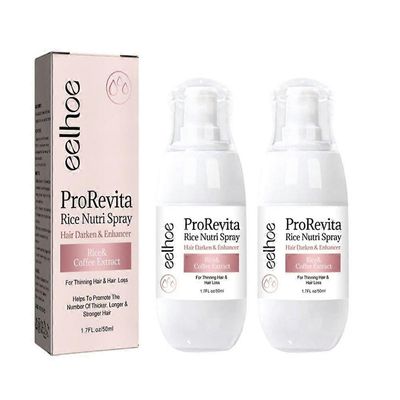 2x EELHOE ProRevita Rice Nutn Spray Hair Darken & Enhancer Coffee Extract 50ml