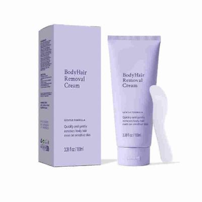 Vartalon karvojen poistovoide lastalla applikaattorilla, hellävarainen koostumus, turvallinen Sensitille 1/2/3kpl 100ml