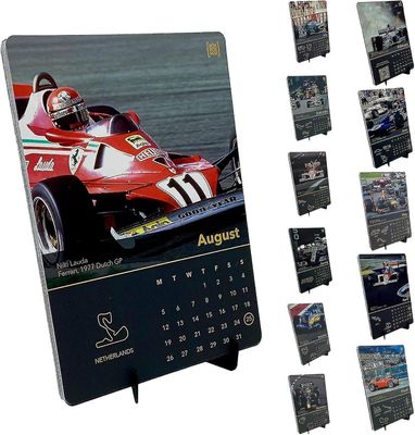 Bilkalender 2024, F1 Race Car Månedskalender, 2024 Formel 1 Kalender For F1 fans F1 Måned Kalender 2024 Formler 1 Race Car Kalender