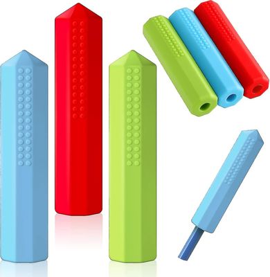3Pcs sensorisk tygge blyant toppers satt seig blyant toppers for barn, tygge blyant toppers autisme tygge leker for sensoriske barn gutter og jenter