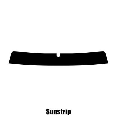 Window-Tint Sun Strip for Kia Magentis - 2003 til 2006 forskårne solstrip 5% limo sort Sunstrip