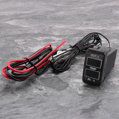 Kaksi lämpötilanäyttöä auton sisällä ja ulkopuolella Kaksi lämpötila-anturia Prado Priukselle