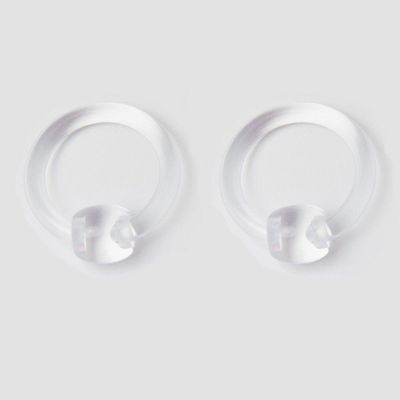 BodyJewelryOnline Akryl fangenskab ringe - 6 farver - 4 størrelser - sælges som par Klart 2.4