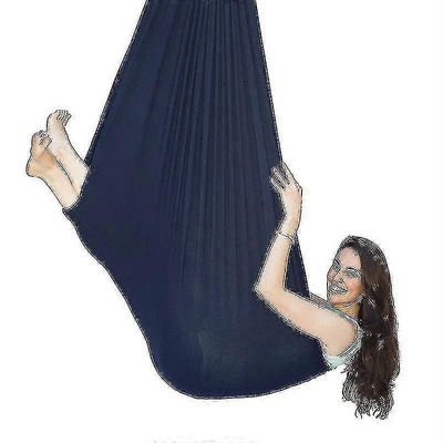 Ilmajoogaterapia swing-setti ja riippumattosarja joustavuuden ja kivunlievityksen lisäämiseksi Musta 150 x 280CM