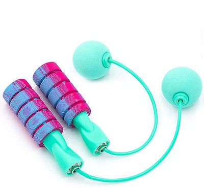 Ropeless sjippetov trådløs sjippetov med skridsikker svamp håndtag til Fitness Kids Voksne Gym Bærbare Fitness Udstyr Grøn