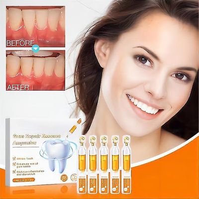 Fongwan Gum Reparation Behandling Ampuller , Dental Smertelindring Gum Genvækst essens, Natural Gum Gendan Ampulle Tænder Blegemidler Mundskyl 14st...