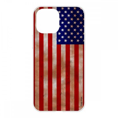 Crazy Kase Hull Til iPhone 12 Pro Max (6,7) Fleksibel Usa Flag