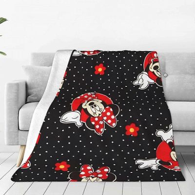 v759 Peitot Animoitu elokuva Mikki, Minni Viltti Pehmeä lämmin uutuus Pehmo Heittää huopa sohvasängylle Retkeily Flanelli Päiväpeite Sängynpäällise...