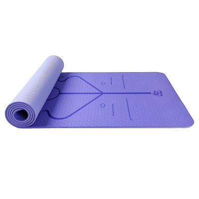 Aoweisia Homemiyn Dobbelt-lag Tpe Kropsholdning Line Blød tyk Yoga Mat 183 * 61 * 0.6cm Lyseblå 183*61*0.6cm