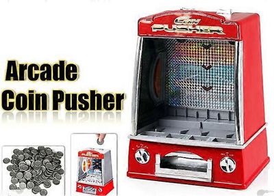 Uutuus Mini Arcade Fairground Kolikot Pusher Peli Replica Penny Pusher Perhe Lapset