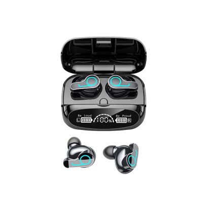 Yunshu In-ear Bluetooth 5.0 vandtætte hovedtelefoner til sport med opladningsetui Sort 2