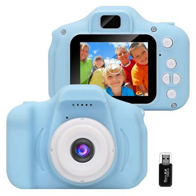 Mikasa Børnekamera, Mini genopladeligt digitalt videokamera til piger og drenge i alderen 3-10 år, stødsikkert fotokamera