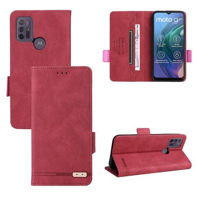 Gangxun Etui til Motorola Moto G10 / g20 / g30 læderetui Folio Flip med kreditkortspor Etui Coque Rød
