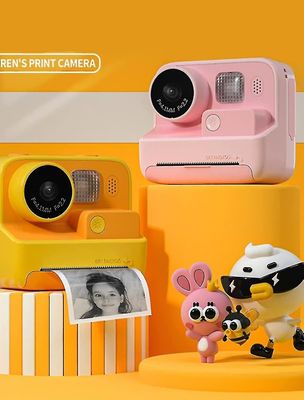 DUqi Kids Instant Print kamera termisk utskrift kamera 1080p hd digitalkamera med 3 ruller skrive ut papir videofoto for barn leker gutt jenter jul...