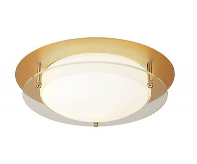 Searchlight Lighting Integreret LED 1 Light Semi Flush Guld, Hvid IP44