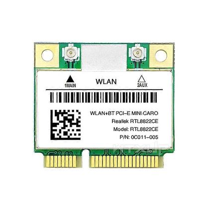 RTL8822CE 1200Mbps 2.4G / 5Ghz 802.11AC WiFi-korttiverkko mini PCIe Bluetooth 5.0 tuki kannettava tietokone / PC Windows 10/11 Valkoinen