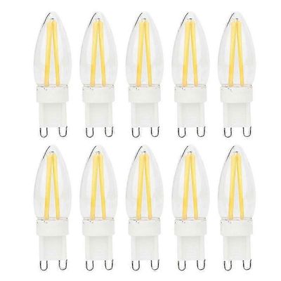 10kpl G9 himmennettävä pitkä hehkulanka BiPin LED-lamppu kodin auton valaistukseen 3W AC220V g20241407111 tyyli5344