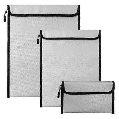 3 kpl tulenkestävä vedenpitävä raha tärkeä asiakirjalaukku (2000), tulenkestävä laukku asiakirjoille, fire pro Hopea