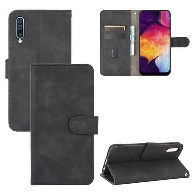 Etui til Samsung Galaxy A50 / A50s / A30s Cover Premium Læder med kortholder Flip Folio Magnetisk etui Etui Coque - Sort