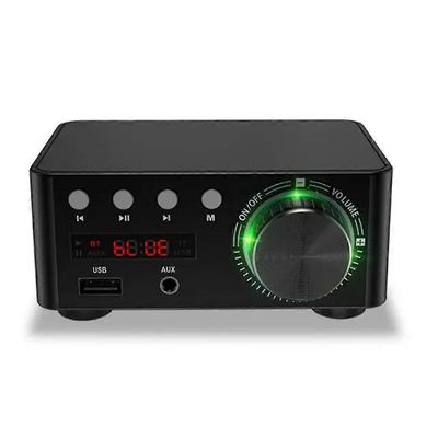50W + 50W 100W Bluetooth 5.0 vahvistin digitaalinen ääni tehovahvistin luokka D USB AUX TF Kotiteatteri HiFi stereo musta