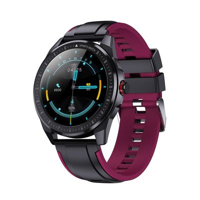 Sn88 Smartwatch Full Circle Full Touch Puls Opkald Påmindelse Step Meter Ip68 Vandtæt Bluetooth armbånd Sort og lilla