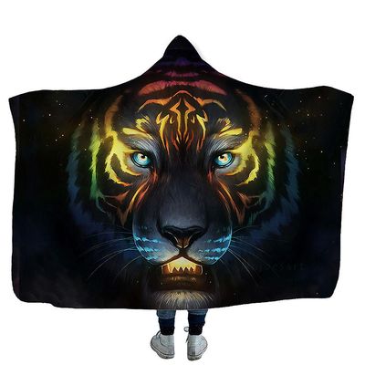 Handuo Super Blød fuld / dronning Størrelse Fleece Sherpa hætteklædte tæppe (mønster valgfrit) pattern10