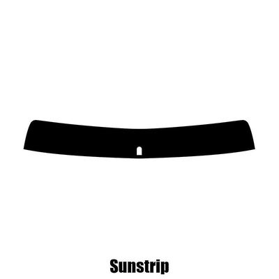 Window-Tint Sun Strip til Mazda 323F 5-dørs Hatchback - 1999 til 2003 pre-cut sunstrip 5% limo sort