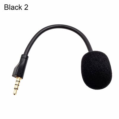 Headset Mikrofon Plug Play Utbytbar flexibel 3,5 mm omnidirectional spelhörlur mikrofon för Logitech-g Pro X Svart 2
