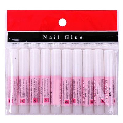 10 kpl vahva kynsiliima väärennetyille kynsiasetuksille pitkäkestoinen puristettava kynsiliimasidos nopeasti tekokynsien kynsien korjaamiseen, 10PCs