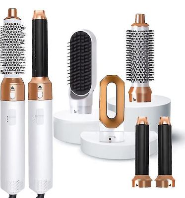 5 In 1 Styler Airwrap Styler med varm børste tørretumbler, glattejern indpakning (hvidguld) EU plug