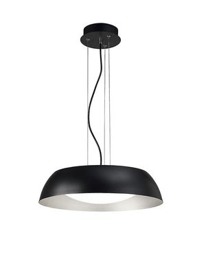 Inspired Lighting Argenta Loft Vedhæng Lille 18W LED 3000K, 1800lm, Mat Sort, Sølv, Hvid Akryl
