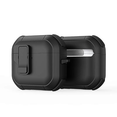 AirPods 4 kuulokekotelolle DUX DUCIS PECP -sarja PC+TPU Bluetooth-kuulokekotelo koukulla-musta Monivärinen Black