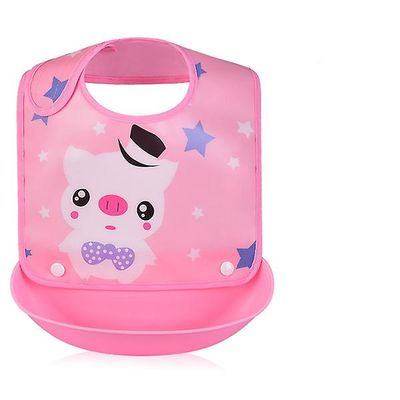 Baby Tegneserie Bib aftagelig vandtæt frokost fodring hagesmæk piggy
