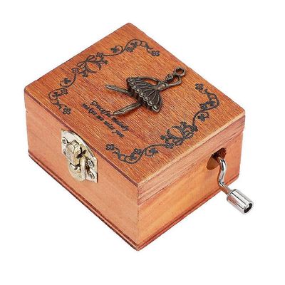 1kpl puinen käsikampi musiikkilaatikko mekaaninen klassinen käsityö syntymäpäivälahja (baletti)