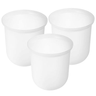 WC-harjan syöttö muovinen wc-harjakuppi kylpyhuonetarvikkeet kotikäyttöön 3kpl Valkoinen 11.00X10.00X10.00CM