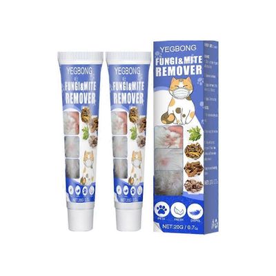 Mite Killer Cream Turvalliset ainesosat Kutina Lievitys, Antibakteerinen Universal Pet Dog Cat Anti-Mites Ticks Cream 2pcs