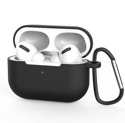 Mikasa Gælder for Airpods Pro Beskyttelsesdæksel, silikone spænde, ny Apple 3. generation Bluetooth headset Mysterious Black