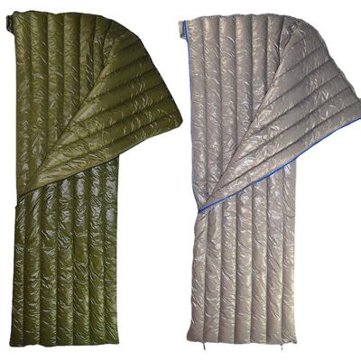 Ebox Erittäin kevyt 3-season Goose Down Camping makuupussi aikuisille, 200x73cm, kirjekuorityyppi, 90% untuva, kannettava ja lämmin Vihreä 400g