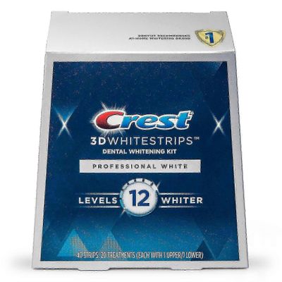 Crest 3d whitestrips profesjonell hvite tenner bleking kit emalje trygt, 20 ea