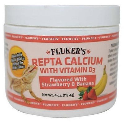 Fluker's Flukers Mansikka Banaani maustettu Repta Kalsium, 2 oz (pakkaus 1)